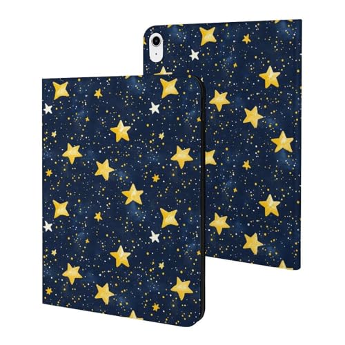 Housse iPad 10e génération mince anti-choc motif ciel nocturne étoilé avec rabat veille