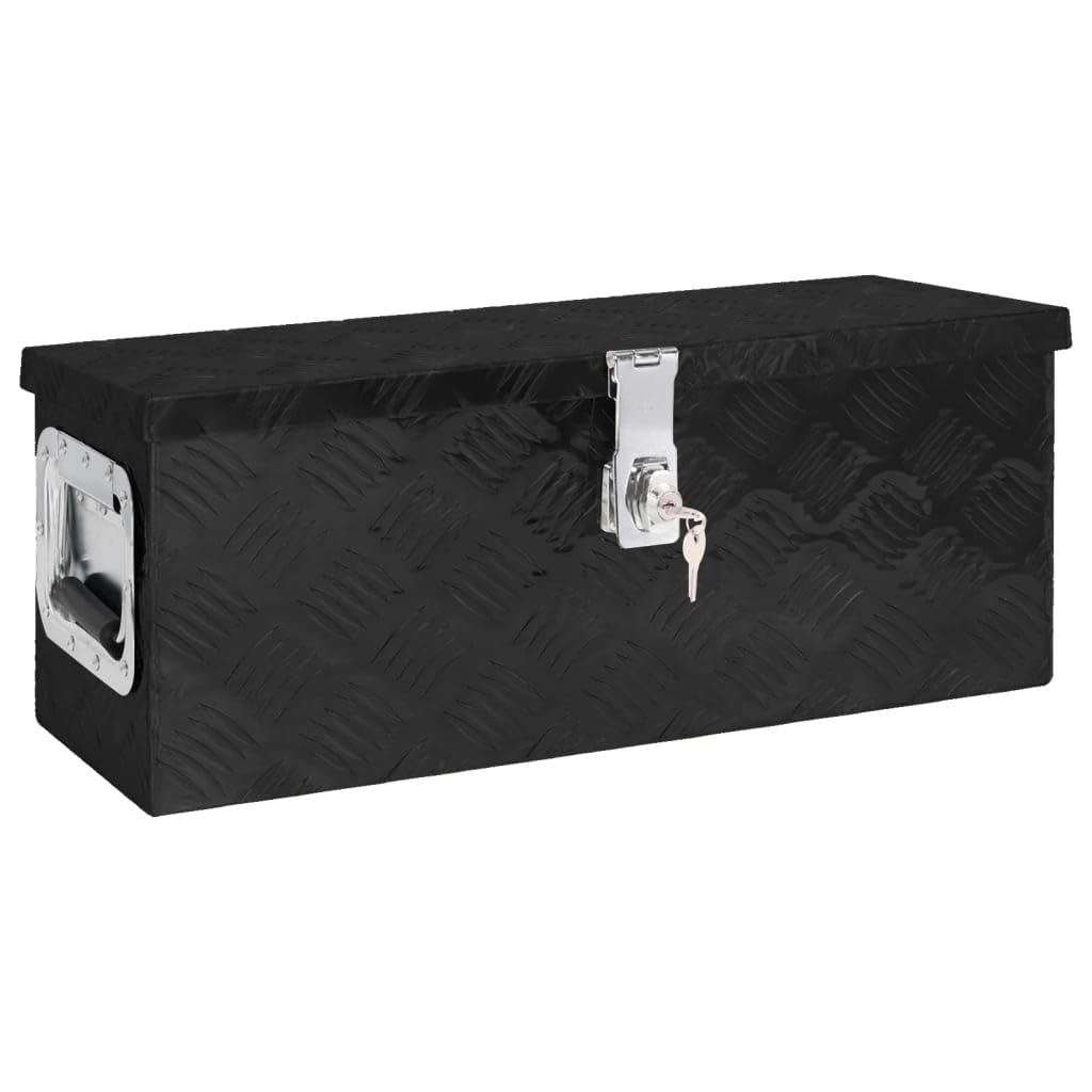 B&Q -  Storage Box Black 60X23.5X23 Cm Aluminium Storage Boxes