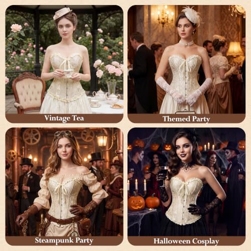 Image of frawirshau Women's Overbust Costume Corset Renaissance Victorian