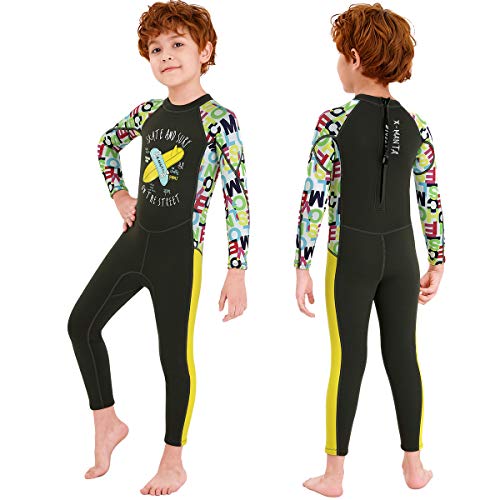 OUTYFUN Wetsuit Kids Boys Girls 2.5mm Neoprene One Piece Thermal Swimsuit Full Long