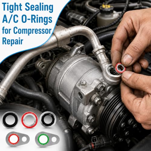 Image of ZDBB 265 Pcs 30 Sizes AC O Ring & Gasket Seal Kit, Reliable R134a Seals | For Compressor Ports, Air Conditioning Hoses, Condensers And Automotive Repairs, With Assorted Replacement Components