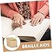 HIAKDOFT 1 Set Blind Writing Board Kit with Stylus Line Tactile Paper Set for Visually Impaired Convenient Learning Tool for Adults Includes Practice Papers