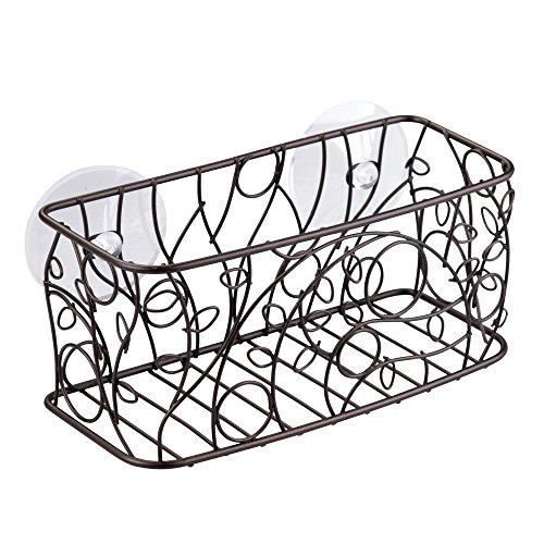 iDesign Twigz Decorative Steel Bathroom Suction Organizer Basket - 9