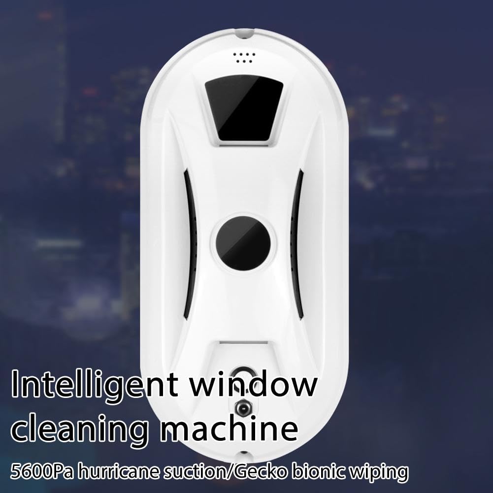 Robot automático de limpieza de ventanas con succión de 2800 Pa, posicionamiento inteligente IA, detección de bordes, protección anticaídas y control remoto para una limpieza eficiente de cristales