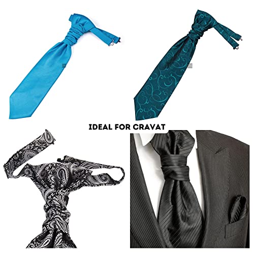 Pack of 6 set Bow Tie Clips Hardware 7/8" Nickel Cravat Clip Fasteners Adjustable Straps on Bow Ties Nickel Bow Tie Clip DIY Bow Tie 3-Piece Hardware Sets Tie Accessories Metal Bow Ties Hook Fastener - Thumbnail 4
