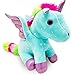 Heionia Unicornio Peluche Muñeco 9IN Super Lindo Unicornios Juguete para Niñas Muñeco de Animal Peluche Suave Cojín Almohada de Peluche Unicornio con Alas Regalos para Niños, 23CM (Azul)