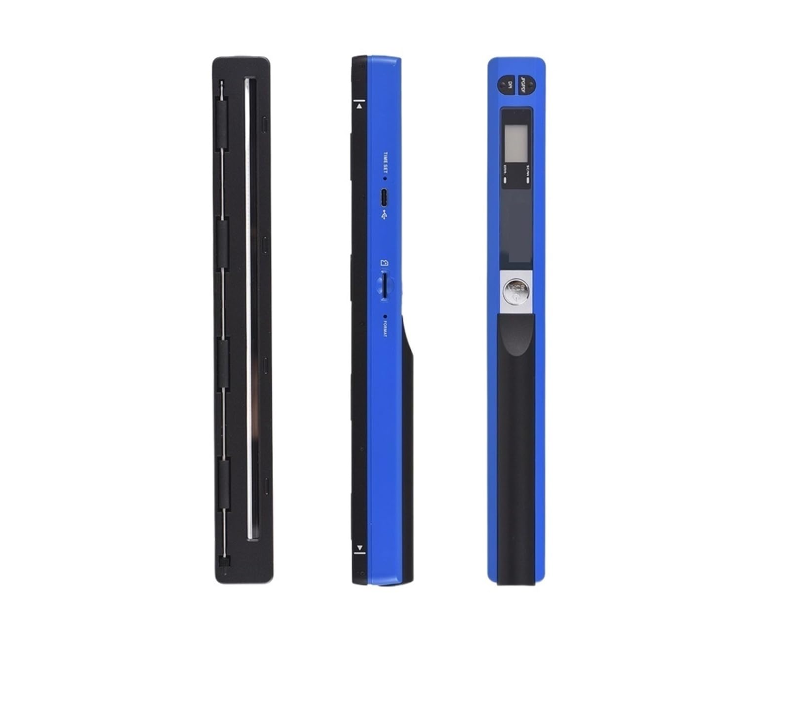 Szybka kamera dokumentowa, Przenośny skaner dokumentów, mini ręczny skaner dokumentów, skaner książek A4 w formacie JPG i PDF Wyświetlacz LCD typu c o rozdzielczości 300/600/900 DPI(Blauw)