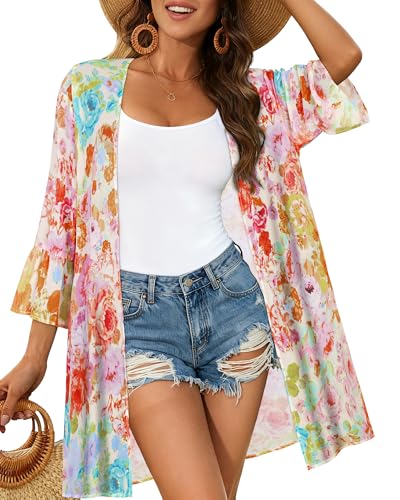 Image of Swimsuit Coverups for Women Sarong Beach Bikini Wrap Sheer Short Skirt Chiffon Scarf for Swimwear