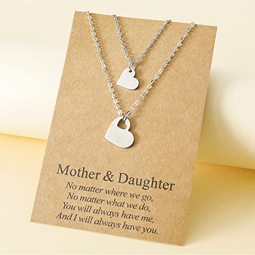choice of all Mother Daughter Necklace Set for 2/3 Matching Heart Mom and Me Necklace Mother'S Day Birthday Christmas Gifts for Women2
