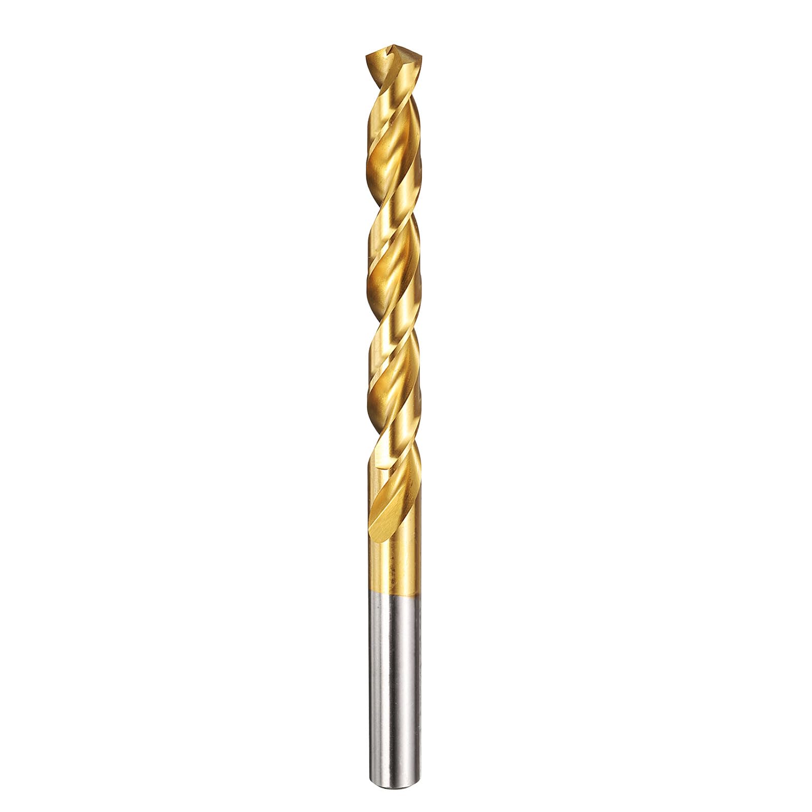 Kozelo 1pcs Drill Bit - [9.8mm Diameter] M42 8% Cobalt HSS Cutting Tool for Machining Hard Metal Stainless Steel Woodworking Handicraft Use, 135° Cutting Angle TiN