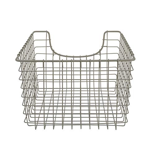 Spectrum Diversified Scoop Wire Storage Basket, Medium, Satin Nickel, 2-Pack #TOP3