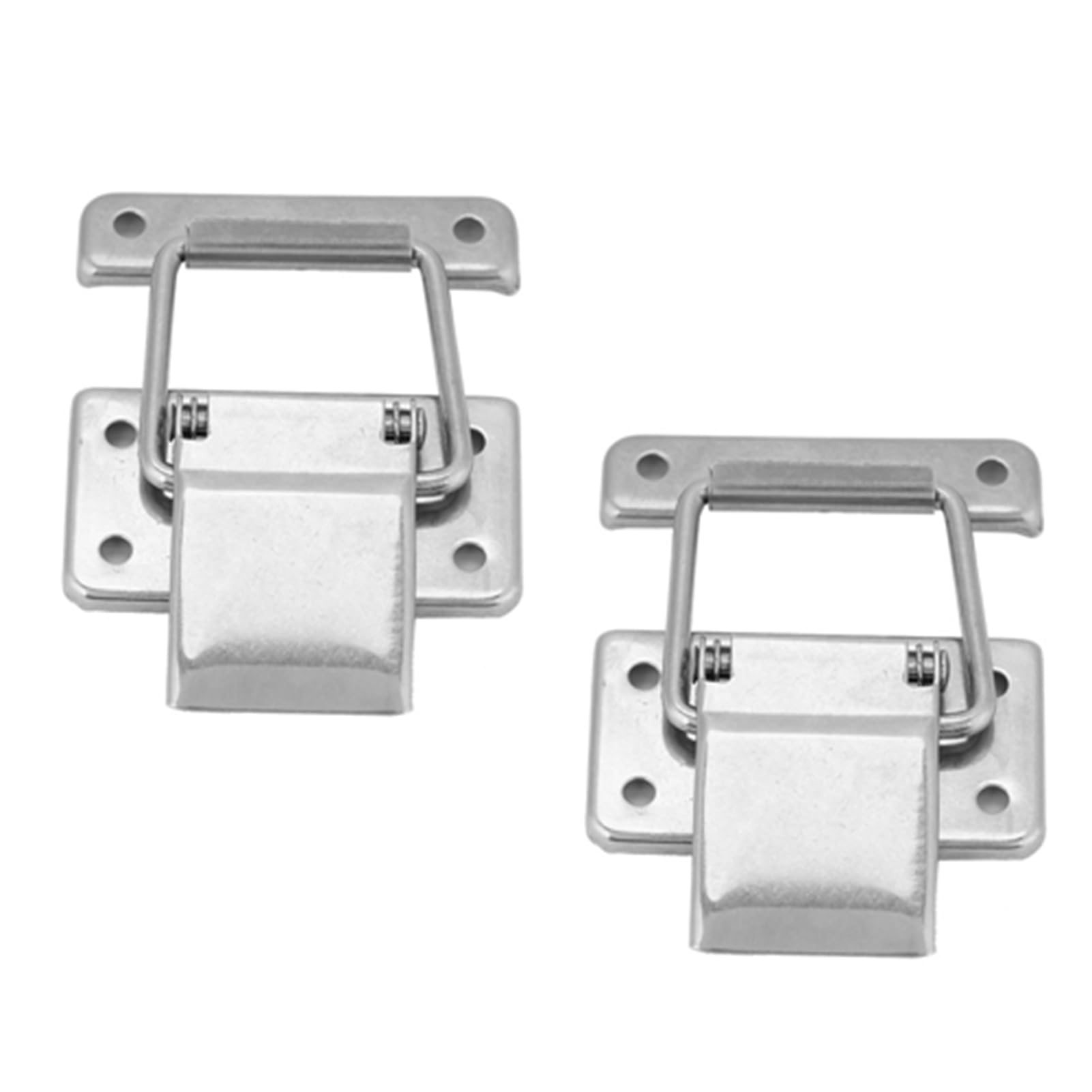 2pcs Stainless Steel Cabinet Spring Loaded Latch Catch Toggle Hasp for Doors, Cabinets, Boxes