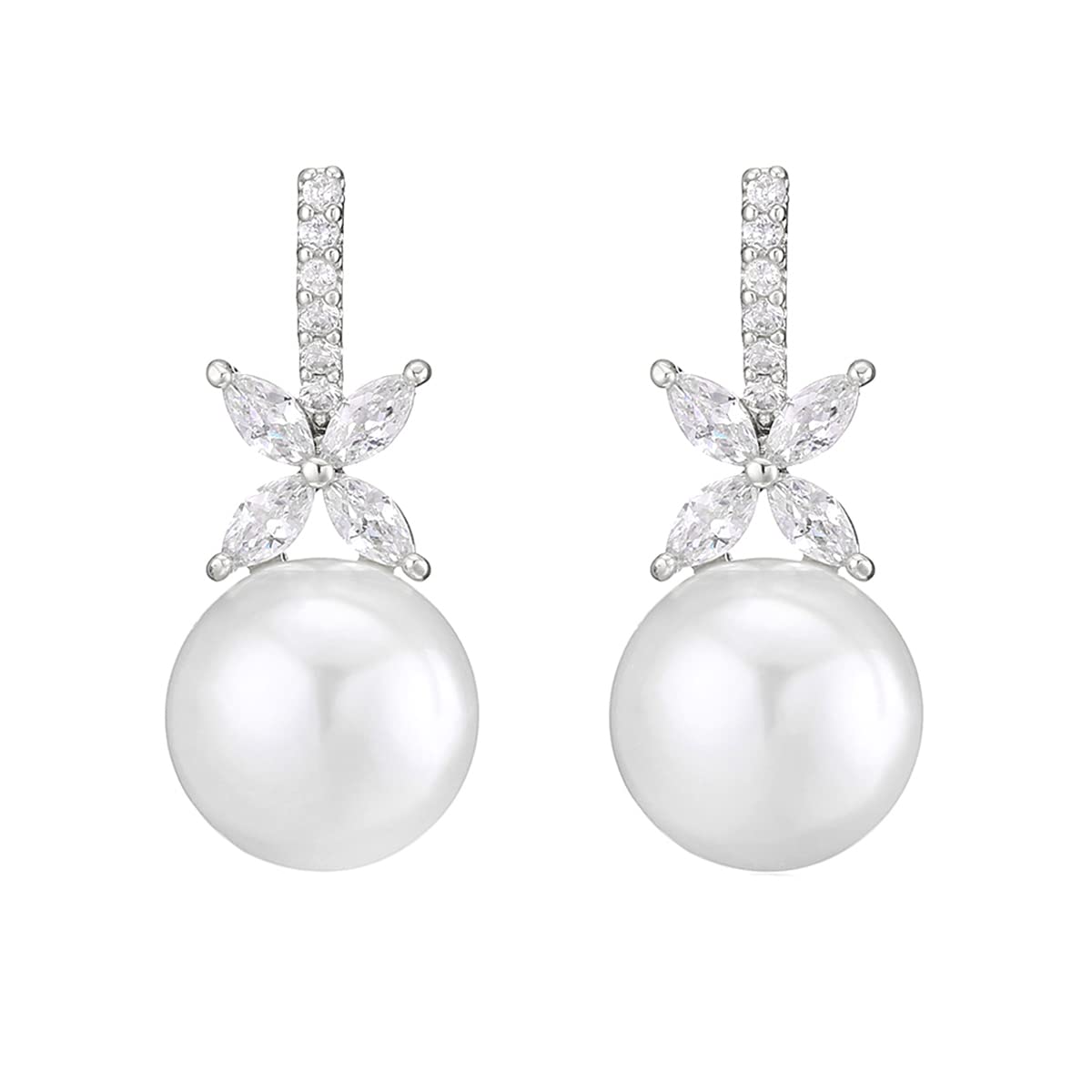 Yellow Chimes Earrings For Women Silver Toned Crystal Floral Designed Pearl Drop Earrings For Women and Girls (B0B5MVVQDW) Amazon Price History, Amazon Price Tracker