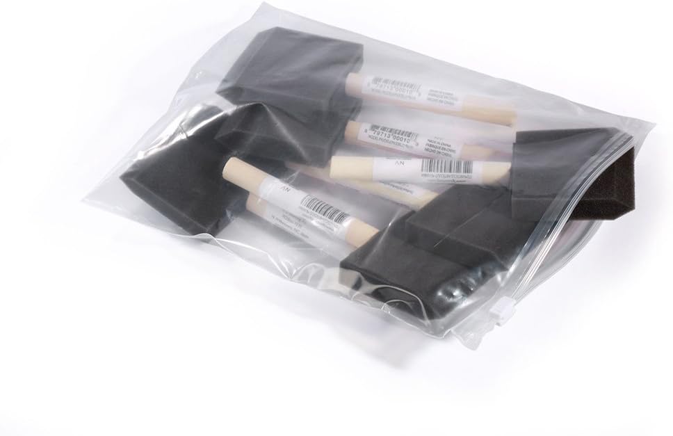 8" x 7" x 3 mil Clear Plastic Slider Top Bags (Case of 250)