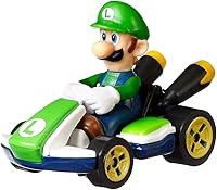 Vista 1 de DieCast Hotwheels Luigi Standard Kart 1:55 Escala Super Mario Kart