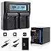 Produktbild Blumax Akku BP-828 2670mAh + Doppelladegerät BP-827 BP-820 BP-819 BP-809 BP-808 Dual Charger | 2 Akkus gleichzeitig Laden