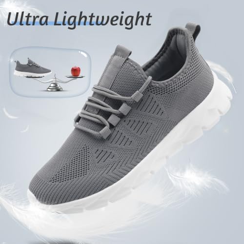 Image of Mens Lightweight Running Shoes Slip On Walking Tennis Gym Sneakers