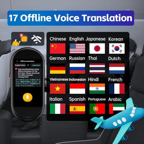 Image of AUSEK 4G SIM Travel Translation Device- AI Instant Translator | 138 Languages Support | Offline /Wifi /Photo Translation Options | Intelligent AI Assistant for Travel, Learning and Business