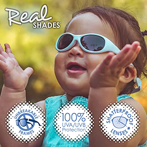 REAL SHADES Unbreakable Kids Sunglasses - 100% UV Protection and Shatterproof Lens with Adjustable Strap for Boys and Girls2
