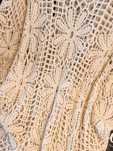 Image of MakeMeChic Women's Plus Size Crochet Boho Tops Summer Vacation Beach Cover Ups Sweater