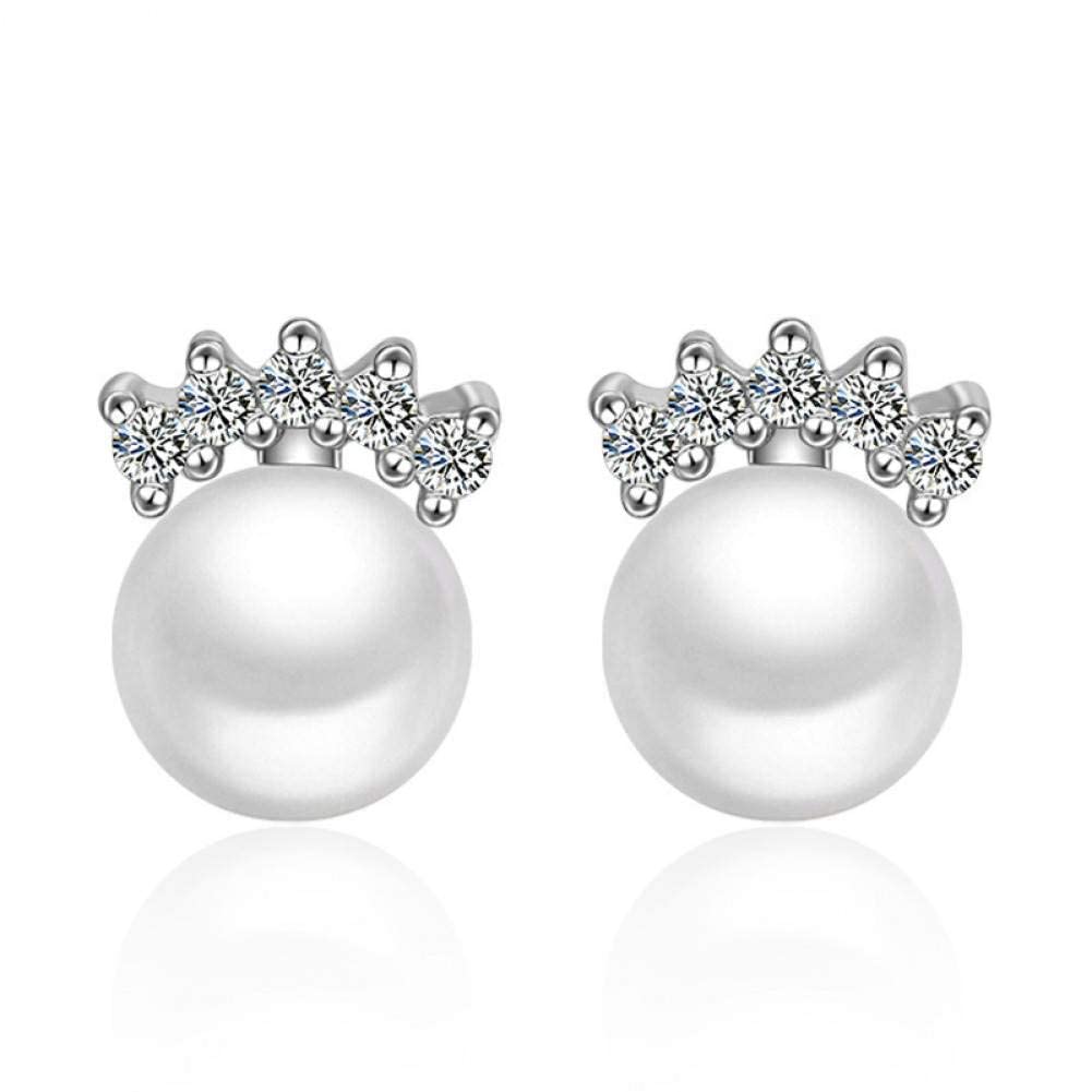 Orecchini da Donna, Orecchini a Bottone Elegante semplicità 925 Sterling Strass Orecchini a Bottone da Donna Gioielli Allergia/Rosso,Donna