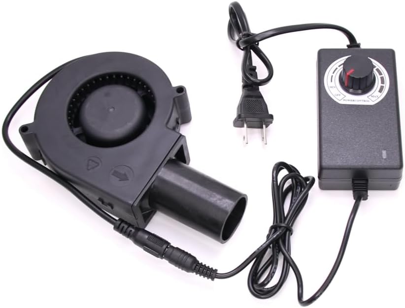 Wokyo 97 mm Barbecue Fan, Blower Turbine Mini Blower for Woodstoves Barbecue Grills Heating Stoves