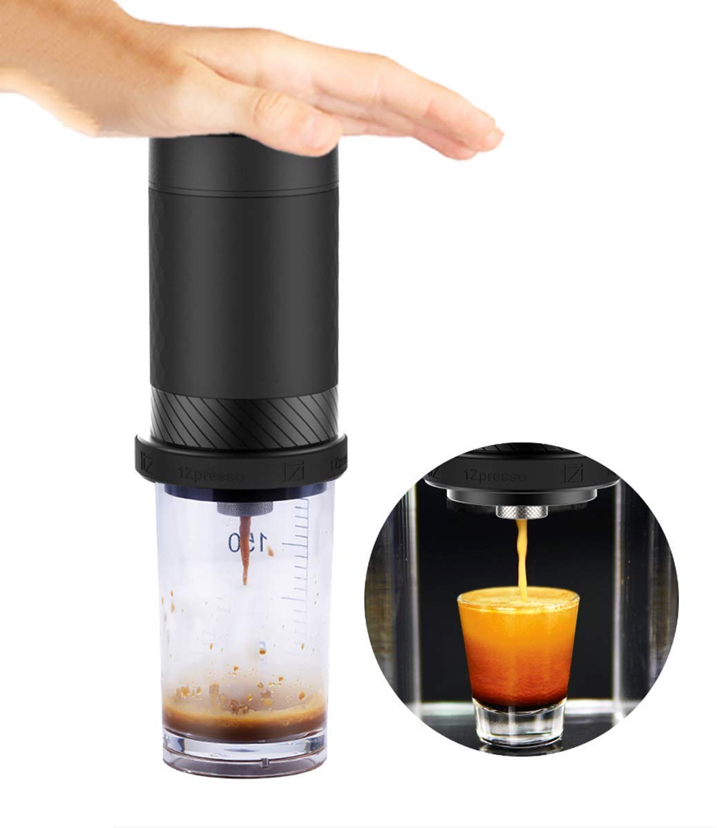 Macchina da caffè Portatile, Mini Macchina per Espresso Italiana a Pressione Manuale, Campeggio e Viaggi