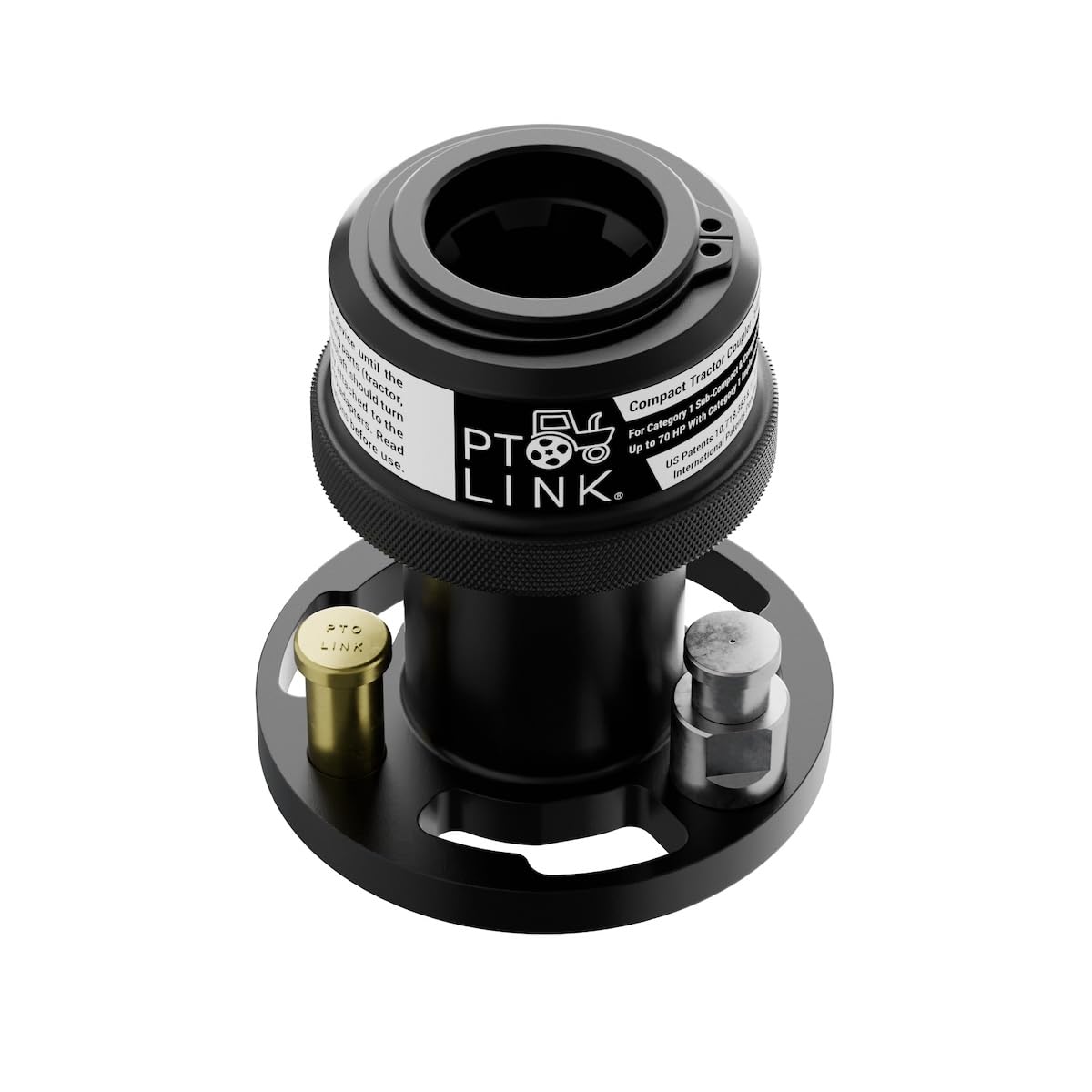 PTO Link Compact Quick-Connect System - Tractor (Female) Coupler, for Sub-Compact & Compact, Category 1 Tractors & Category 1 Implements ONLY (w/max