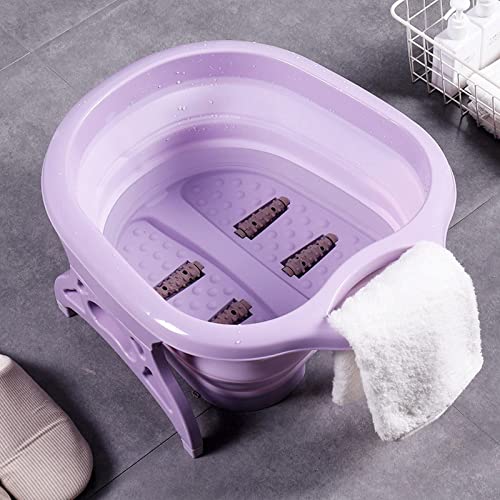 Baño de pies plegable portátil con masaje y 4 bolas miniatura 2