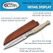 SZCO Supplies DH-8037BO Slim Full Tang Bone Handle File Work Double Edged Knife with Sheath, 8.5