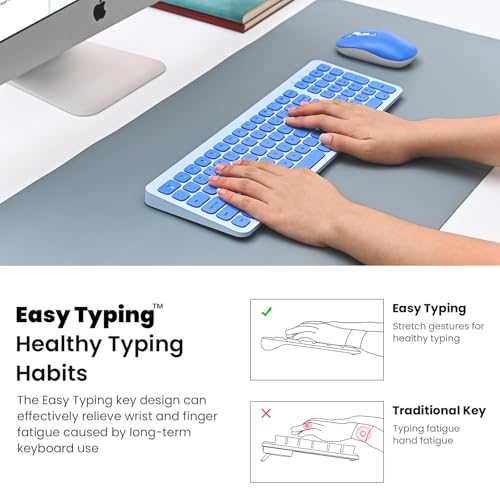Image of cimetech Wireless Keyboard and Mouse Combo - Blue