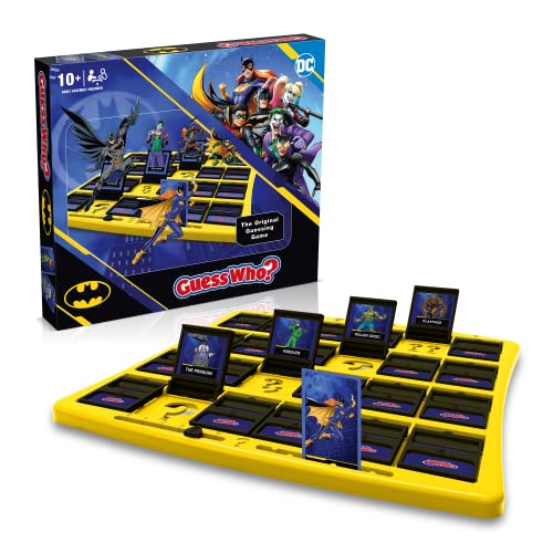 Image of Winning Moves DC Comics Batman Guess Who? Board Game, Play with Your Favourite Gotham City Characters Age 6+ Including Batgirl, Robin, Joker and Harley Quinn, 2 Player Game for Ages 4 Plus