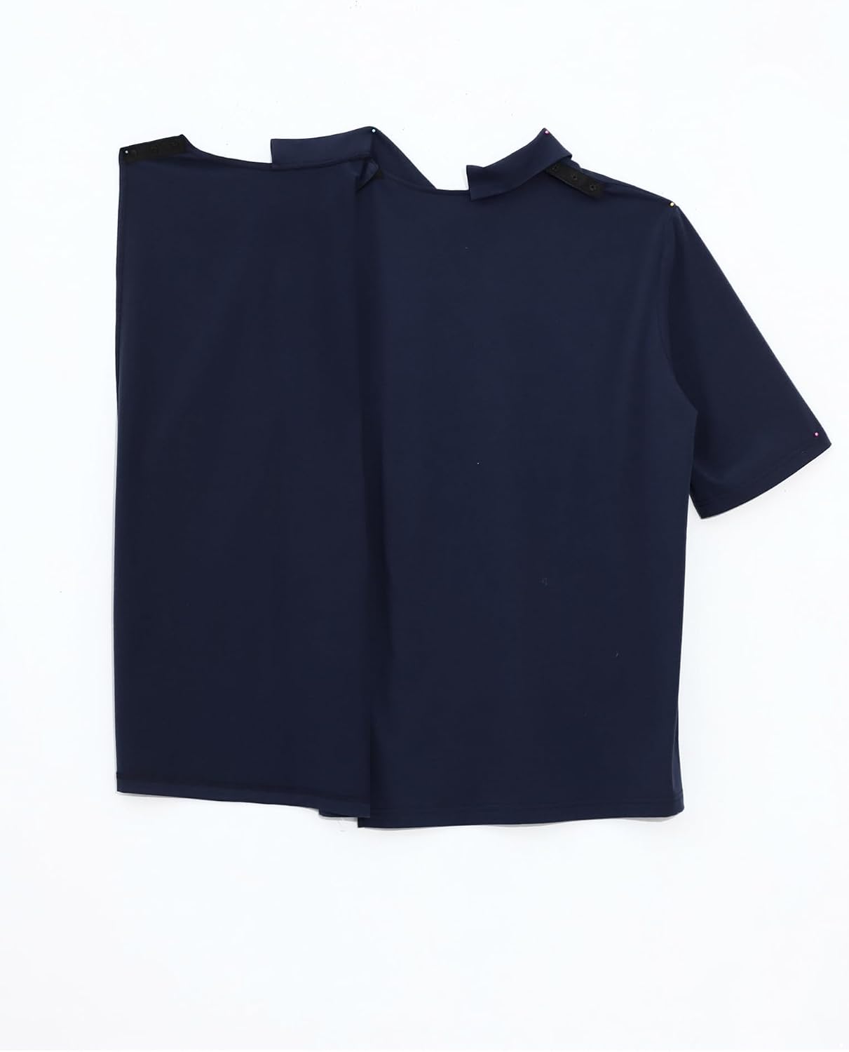 ACSUSS Men's Open Back T Shirt Adaptive Clothing Top with Shoulder Snaps for Special Needs Patients