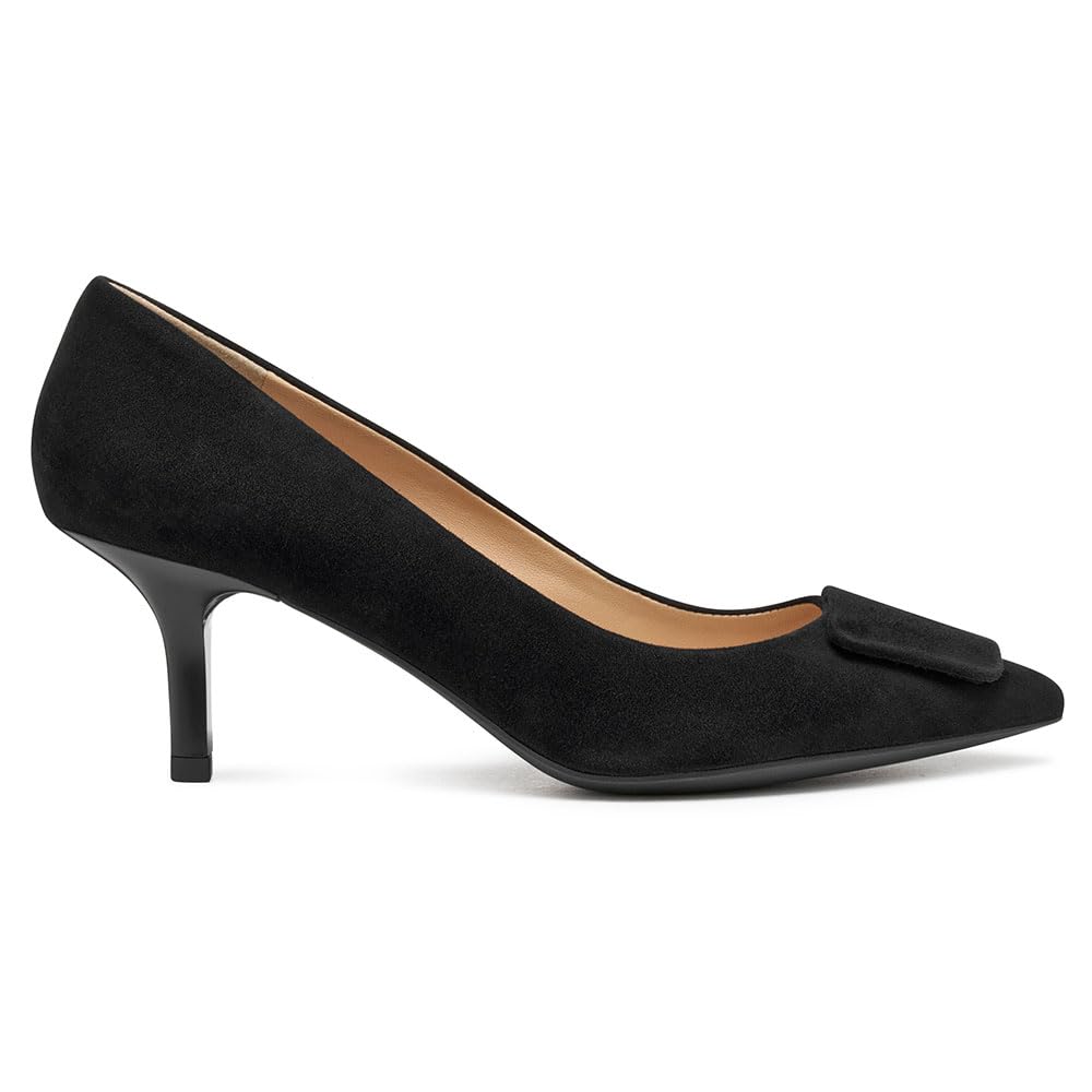 Geox Women's D Kleopy Pump, Black, 38.5 EU, Black, 5.5 UK