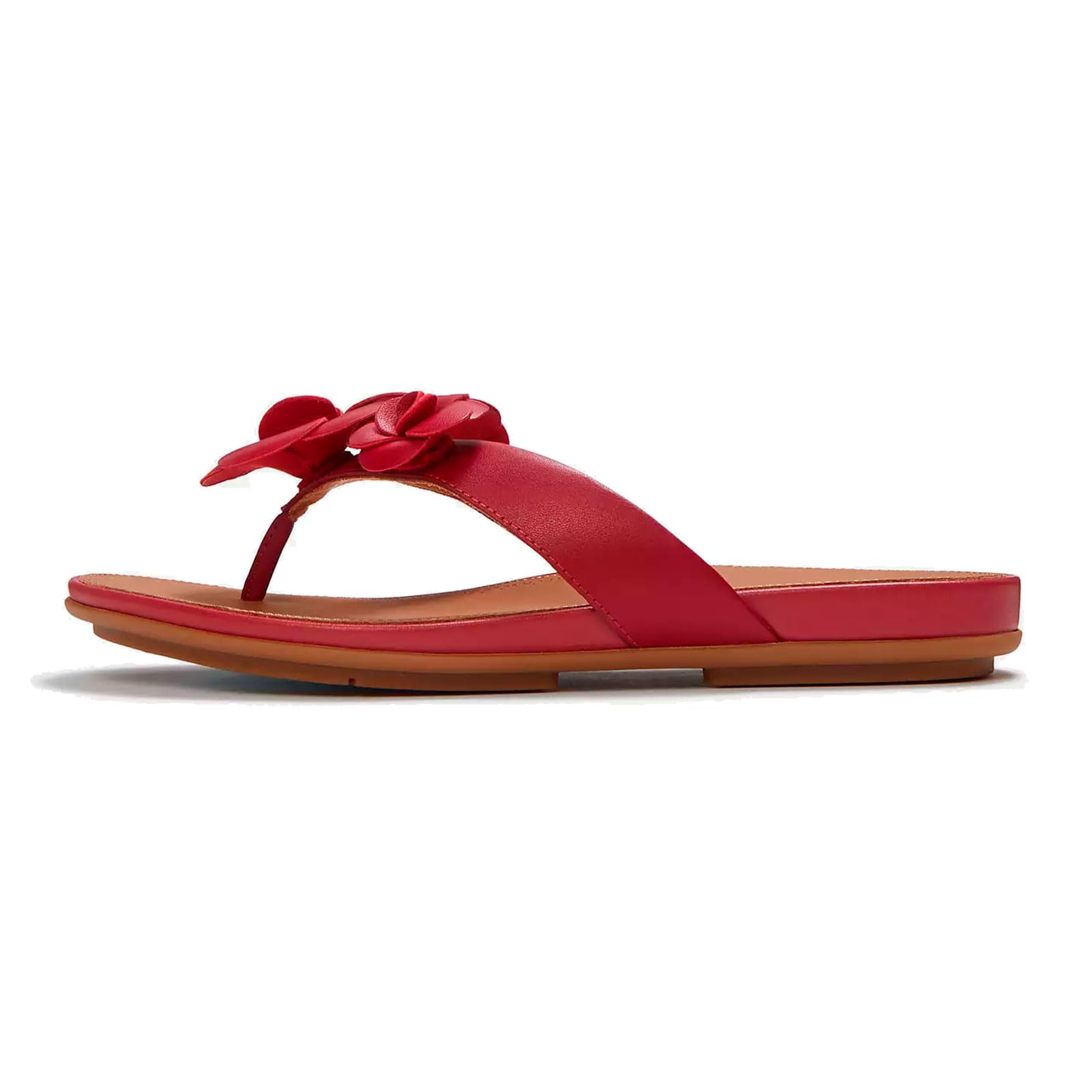 FitFlop Chanclas de piel con estampado floral de Gracie