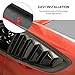 RT-TCZ Carbon Fiber Rear Quarter Side Window Scoop Louvers Sun Shade Cover Wind Vent Air Deflector Decoration Exterior Accessories for Ford Mustang 2015-2022,2PCS