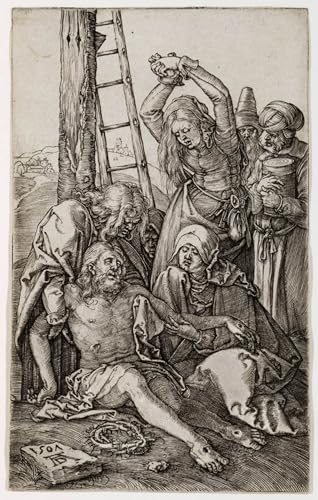 Tableau la Lamentation d'Albrecht Dürer pour habiller un grand mur vide de bureau
