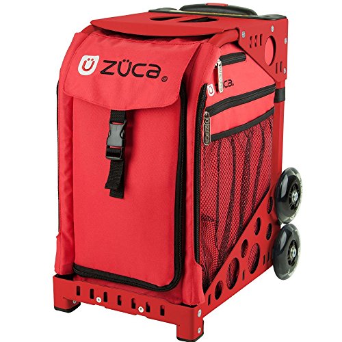ZUCA Bag Chili Insert & Red Frame w/Flashing Wheels