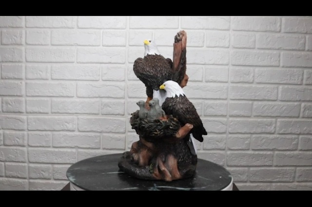 Estatua Águila Calva Americana con Nido 16.5'' miniatura 7