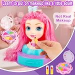 4-in-1 Doll Head for Hair Styling Kids-9Inch,41pcs Hair Salon Toys Makeup Kit Princess Accessories Pretend Play Toys Birthday Gifts for 3-8 Year Old Girls
