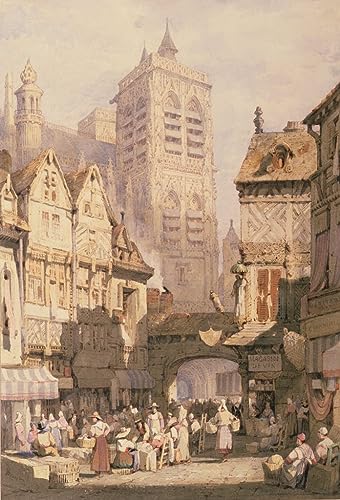 Peinture Poster Impression Tableaux Graffiti Art Mural Abbeville Samuel Prout Toile 60x90cm