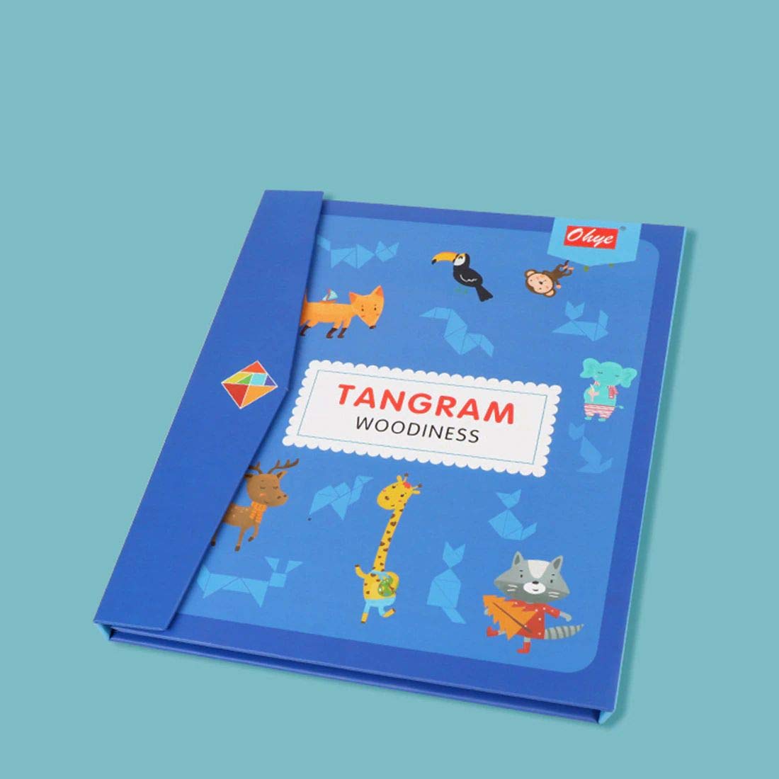 Vibgyor Vibes™ Wooden Magnetic Tangram Travel Game Educational Book for Children-Pack of 1