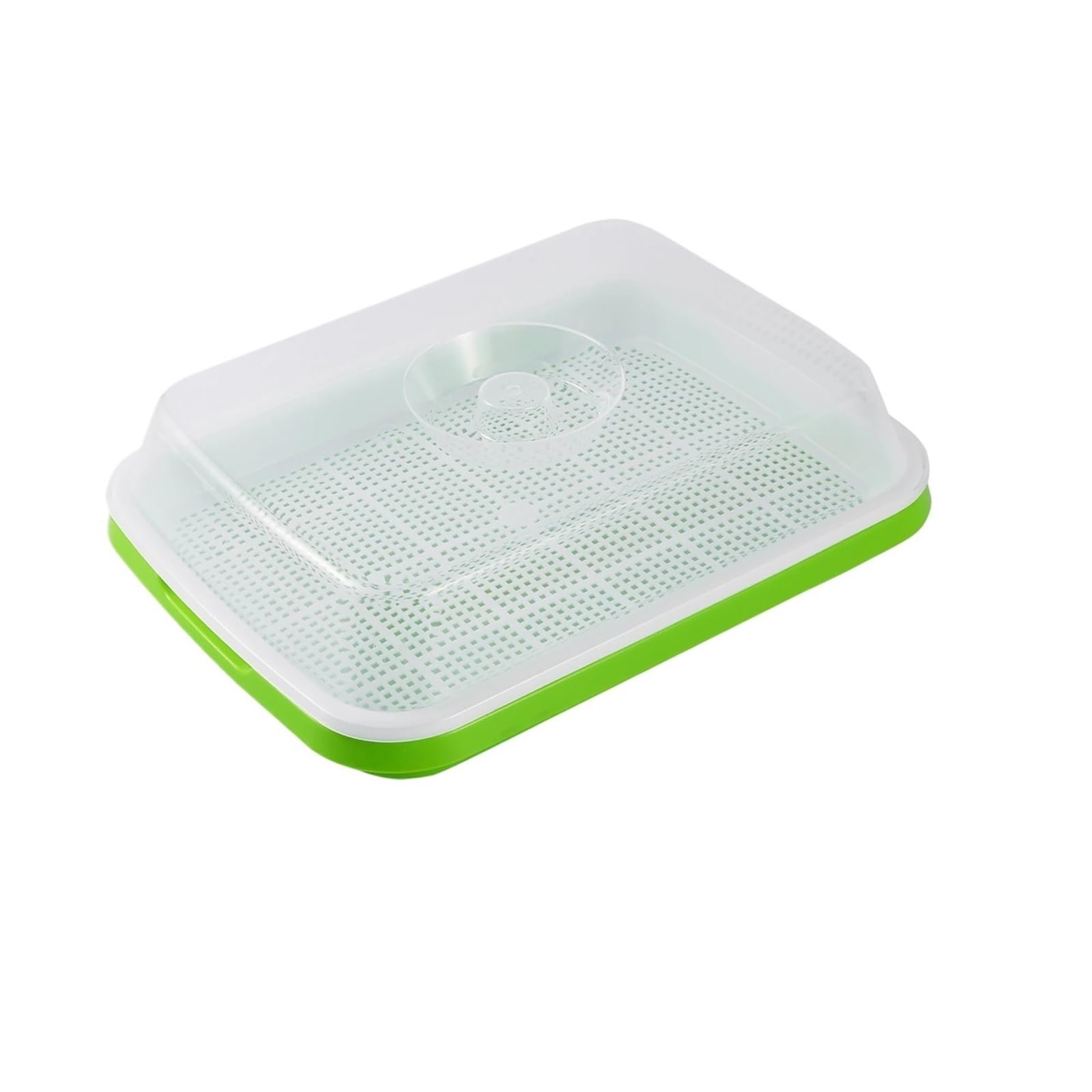 Plateau de semis Plateau de Germination, semis graines, d'herbe blé, Pot Culture sans Sol pour Plantes(1set Tray-Cover)
