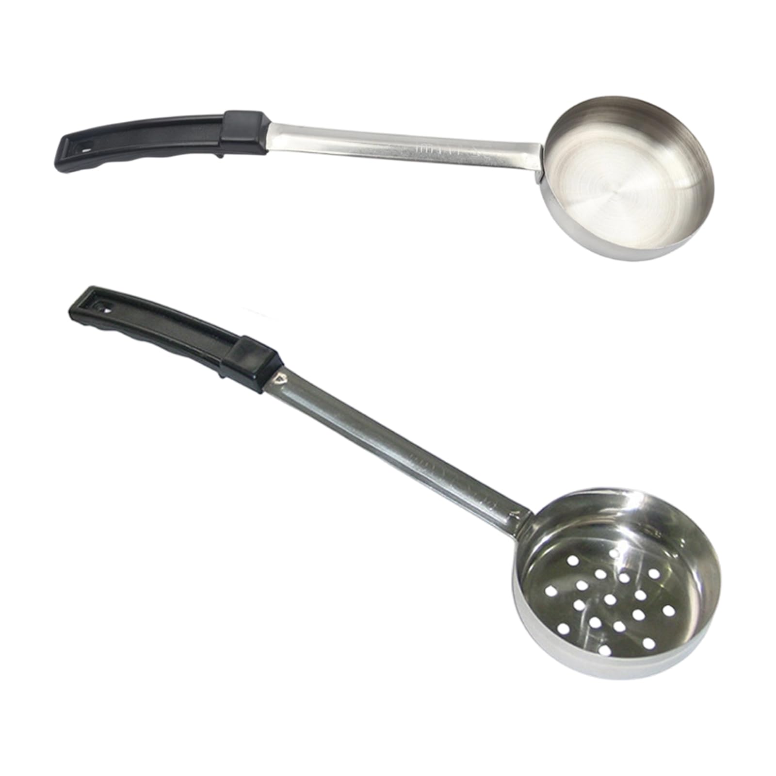 Lerpwige Pack of 2 Nonrust Steel Portion Control Spoons with Ergonomic Handle for Sauces and Soups Ergonomic Spoons