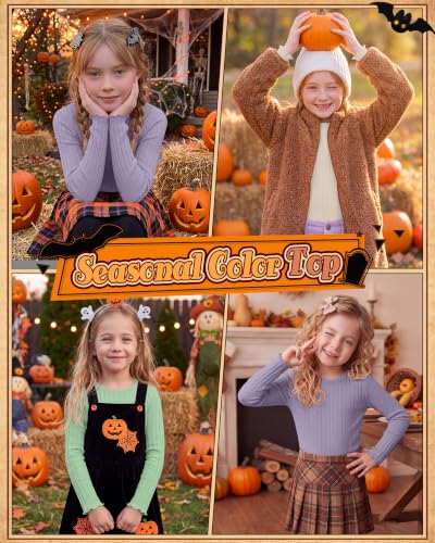 Image of 3 Pack Toddler Girls Cute Long Sleeve Cotton Shirts