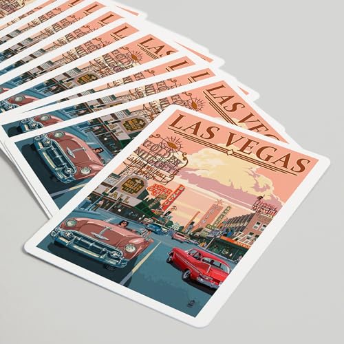 Lantern Press Las Vegas Naipes Poker 52 cartas miniatura 5