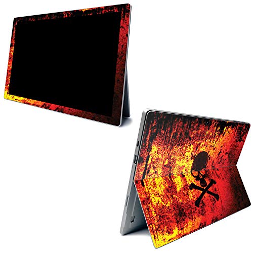 Image of MightySkins Carbon Fiber Skin for Microsoft Surface Pro 7 - Bio Skull | Textured Carbon Fiber Finish | Easy to Apply, Remove, and Change Styles | Made in The USA