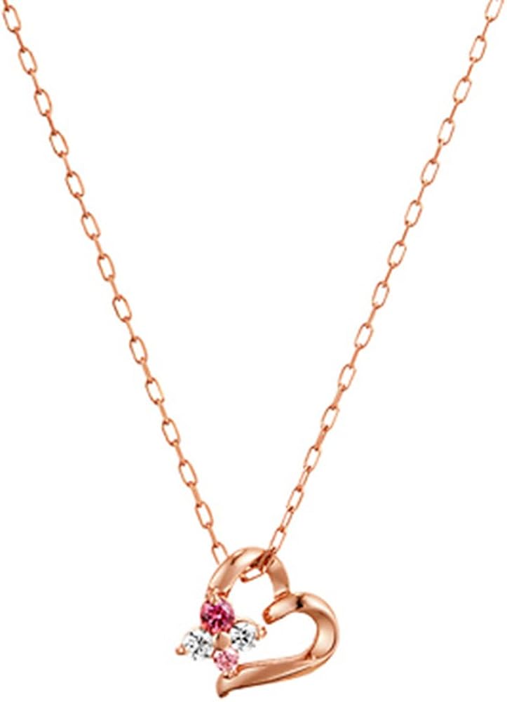 4°C オープンハートモチーフK10 ピンクゴールドネックレス Amazon | 4℃ ヨンドシー ネックレス レディース ペンダント オープン