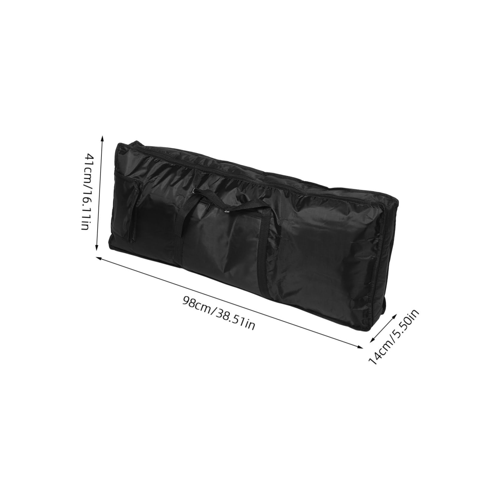 Borsa per Tastiera Elettrica 61 Tasti Oxford Argento | Imbottita e Rinforzata, Doppie Tracolle, Capienza Grande per Spartiti e Accessori