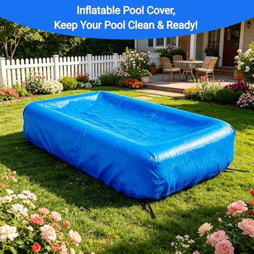 Cubre Piscina Inflable Rectangular 130x84 cm Azul miniatura 3